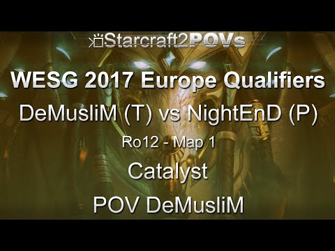 SC2 LotV - WESG 2017 EU Qual - DeMusliM vs NightEnD - Ro12 - Map 1 - Catalyst - DeMusliM