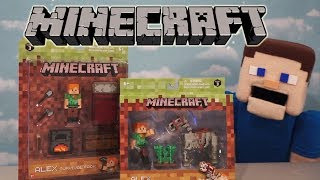 Minecraft Series 3 Survival Pack & Alex Skeleton Horse Playset Jazwares Action Figures Unboxing