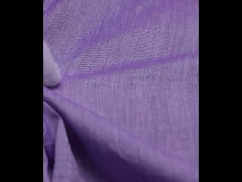 Plain Purple Pure Cotton 74 GSM Handwoven Fabric 27 — video