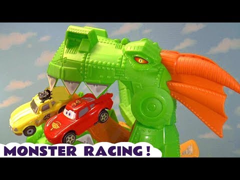 Dragon Toy Car Racing with the Funlings Cars Cars Stories Video