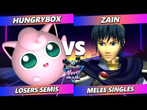 LMM Miami 2024 LOSERS SEMIS - Hungrybox (Jigglypuff) Vs. Zain (Marth) Smash Melee - SSBM