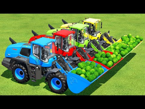 TRANSPORT WATERMELONS WITH CLAAS TRACTORS & CLAAS LOADERS - Farming Simulator 22