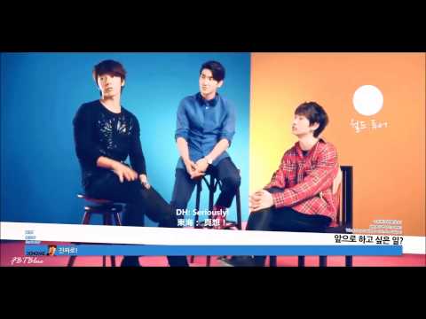 [Eng/Chi Sub 中字] Super Junior Lotte Duty Free Interview Donghae Siwon and Eunhyuk 130110