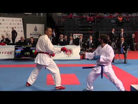 Team Male Kumite. AZERBAIJAN vs PORTUGAL. 2015 European Karate Championships
