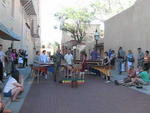 Marimba people on Burro Alley in Santa Fe, New Mexico