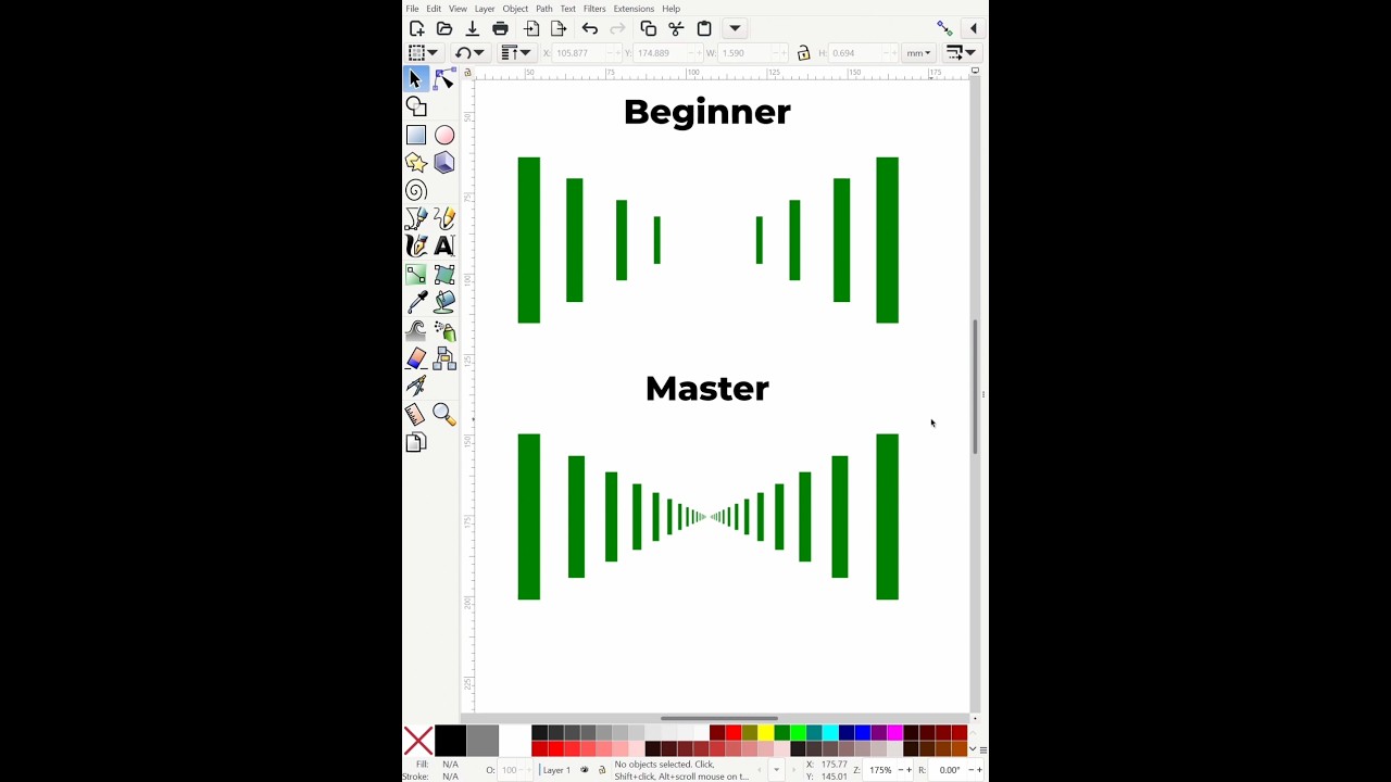 Inkscape Power Tip: Ctrl+Alt+D for AMAZING Repetition! 🚀 #inkscape #shortcut #shorts