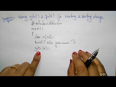 functions in c programming | gets and puts |