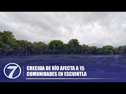 Crecida de río afecta a 15 comunidades en Escuintla
