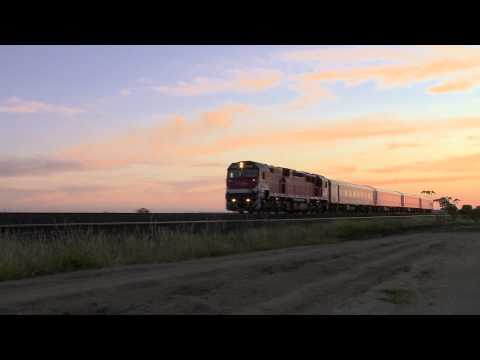 V/Line "N class"  Diesel Locomotive at sunset - PoathTV Passenger Trains in Victoria