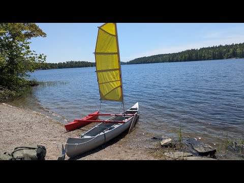 Sailing Canoe Camping Day 1 of 4 sail to site 69.