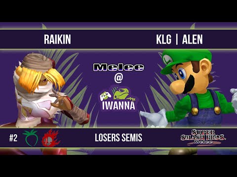 Melee @ Iwanna #2 - Raikin (Sheik) VS KLG | Alen (Luigi) - SSBM - Losers Semis