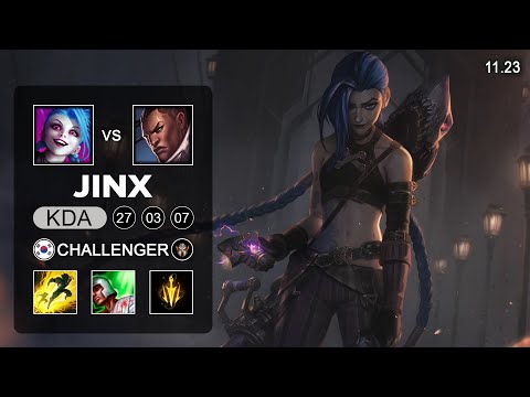T1 Gumayusi Jinx vs Lucian - KR Grandmaster - Preseason 12 patch 11.23