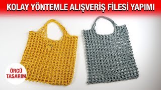 Tığ işi alışveriş filesi yapımı (2. Modelimiz)