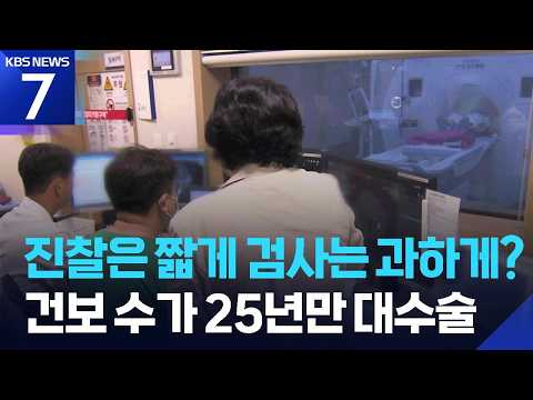 건보 수가 25년 만에 대수술…CT 내리고 진찰료 올리고 / KBS 2026.06.25.