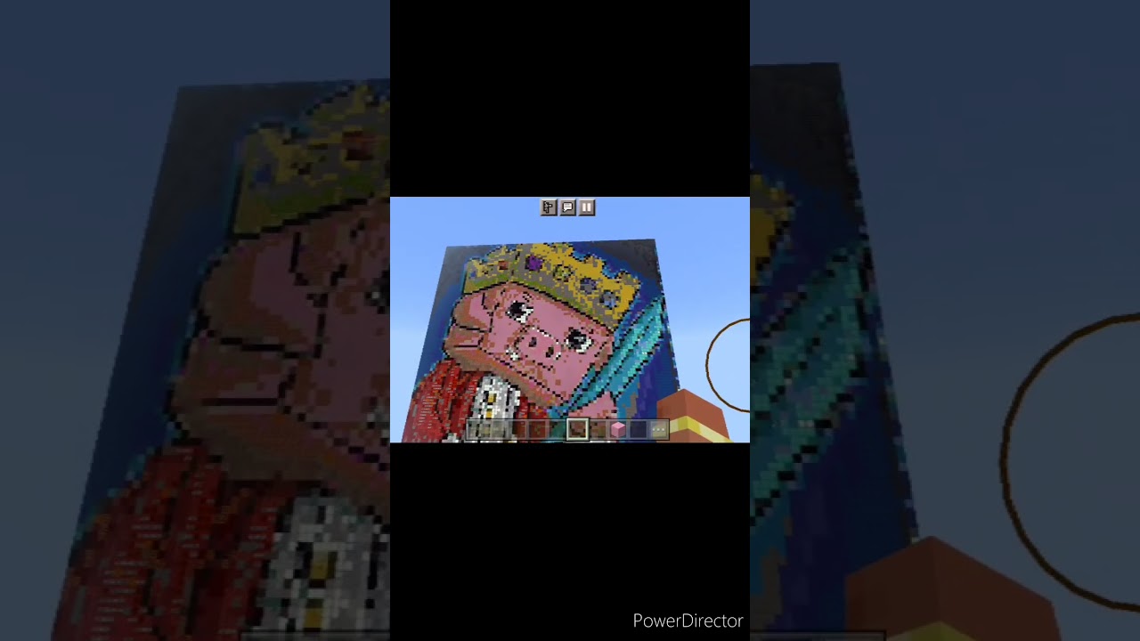 Satisfying Minecraft pixel art (Technoblade ) #minecraft #technoblade