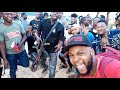 INNOCENT DANIEL WITH CHIEF IMO AND OKON LAGOS ON THE SET OF BRUTALITY IN ENUGU STATE
