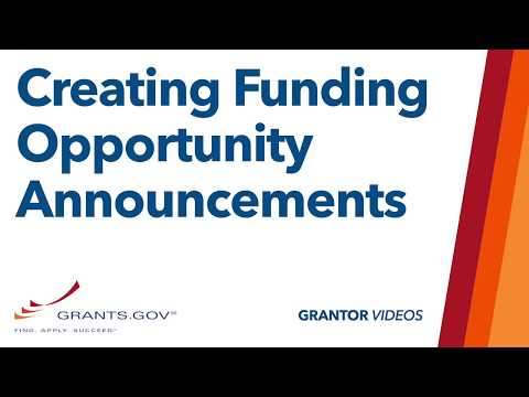 Grantors: How to Create or Copy a Funding Opportunity Announcement Video