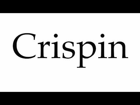 How to Pronounce Crispin