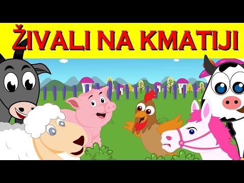 Živali na kmetiji | Piščanec, prašiček, krava, ovca, konj |  Mix otroških pesmic 27 minut