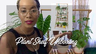 Plant Shelf Unboxing - COPREE Bamboo 3-Tier Hanging Plant Stand