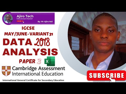 IGCSE ICT (0417/0983) Paper 3 Data Analysis (Spreadsheet) May June 2018 Variant 31