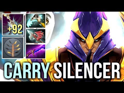 +92 Int Machine Gun Silencer Carry by Babyknight No Brain for You Epic Gameplay Dota 2