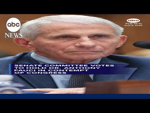 Senate committee votes to hold Dr. Anthony Fauci in contempt of Congress