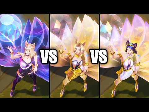 Prestige KDA Ahri vs KDA Ahri Skins Comparison (League of Legends)