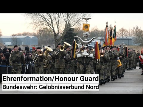 Einmarsch Ehrenformation Gelöbnisverbund Nord  Regimentsgruß und Preußischer Präsentiermarsch Parade