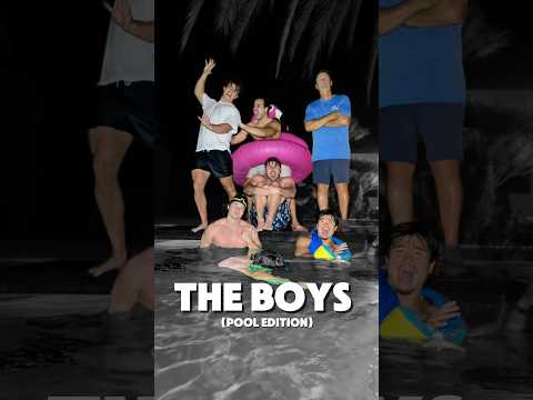 Different types of friends at the pool…🏊‍♂️ #theboys #viral #shorts #pool