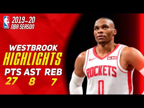 Russell WestBrook Full Highlights Vs Brooklyn nets - 27 Points - Season 19/20