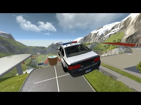 Giant Slack Tub Water Vortex High Speed Jumping Crashes - BeamNG.drive