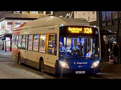 Peak Time Express: Stagecoach North East 28012 (YN63BXH) Scania K270UB/Enviro 300 NG