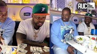 50 Cent Gets Emotional After Busta Rhymes Shows Up For His Birthday With A Cake