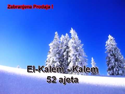 68. El-Kalem - Kalem (Kur'an na Arapski sa prijevodom značenja na Bosanski)