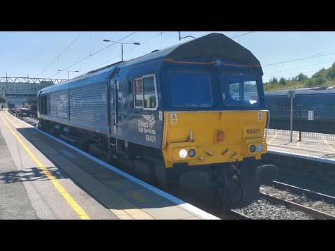 DRS Class 66 66431 Leads Tesco Intermodal North via Milton Keynes Reversible Slow Line 11/8/22