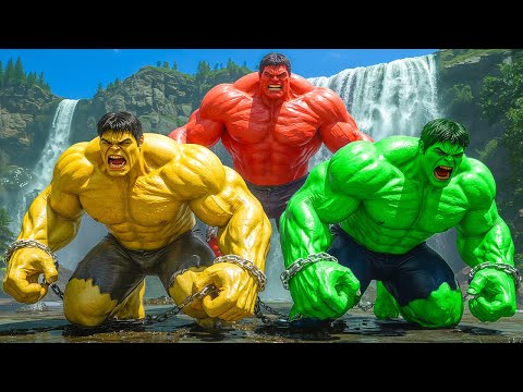 HULK vs RED HULK EPIC BATTLE! However, GOLD HULK Unexpected SAVE Changes Everything!