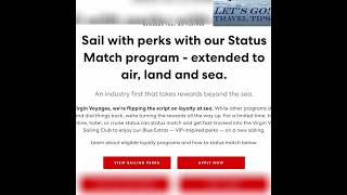 Virgin Voyages Status Match: BIGGEST Perks for Cruisers! #shorts