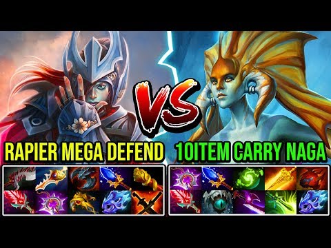 QUEEN OF DEFENDER!!! Super Powerful Rapier PA 3k Crit Vs Forgotten Carry Naga 10 Slotted DotA 2