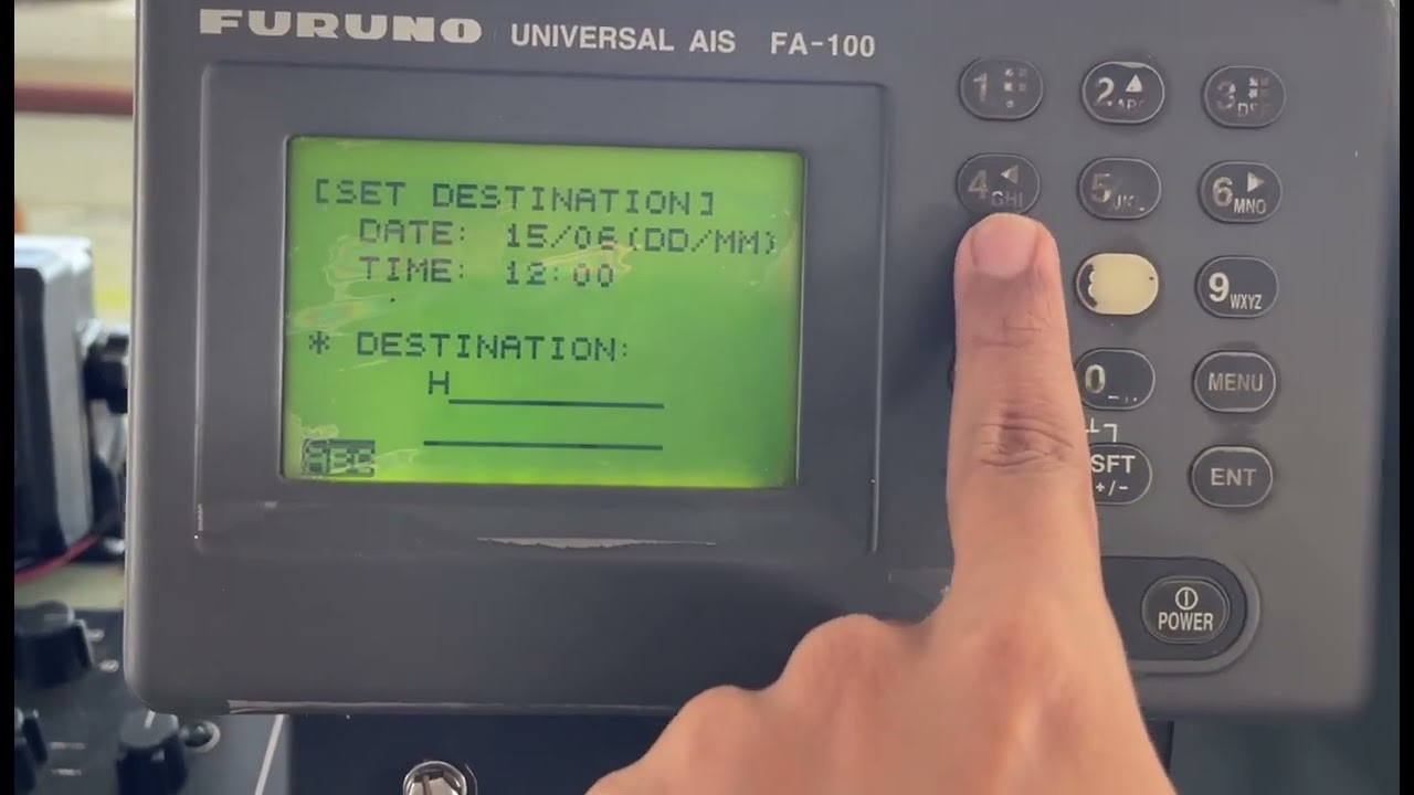 How to change Destination in Furuno AIS