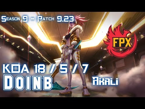 FPX Doinb AKALI vs LUCIAN Mid - Patch 9.23 KR Ranked