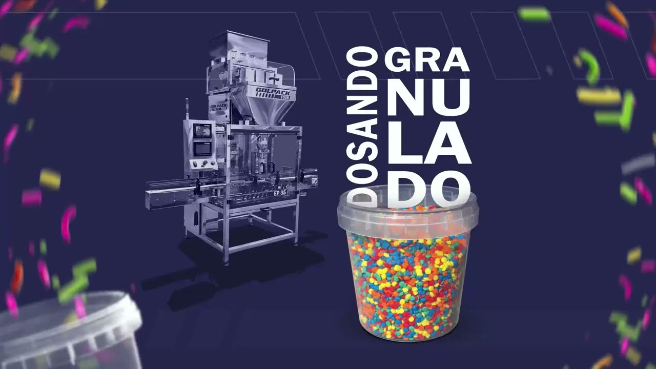 Embaladora Semi-Automática para Grãos com Esteira Posicionadora de Potes