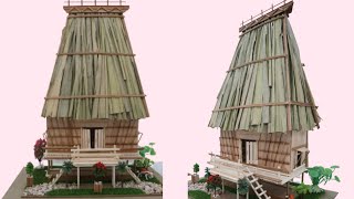 cách làm nhà rông tây nguyên bằng tăm tre que kem | DIY Model