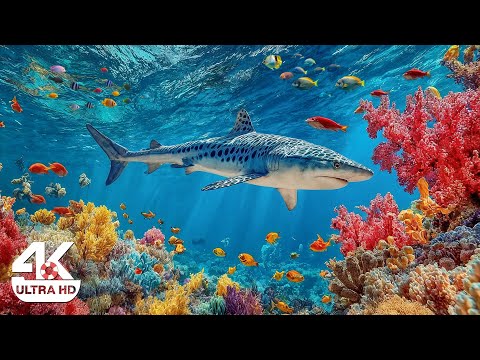 Under Red Sea 4K VIDEO UHD 🐠 Colorful Coral Fish – Calm Ocean Relaxation Journey