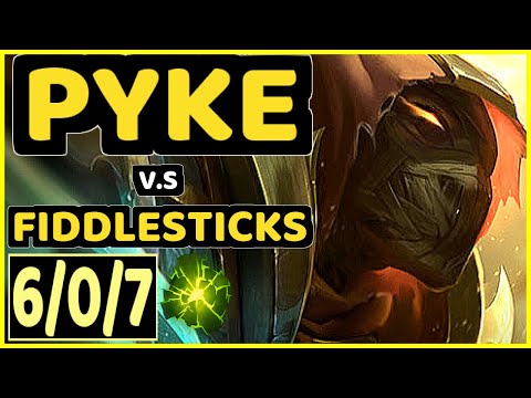 SK Doss (PYKE) vs FIDDLESTICKS - 6/0/7 KDA BOTTOM SUPPORT CHALLENGER GAMEPLAY - EUW