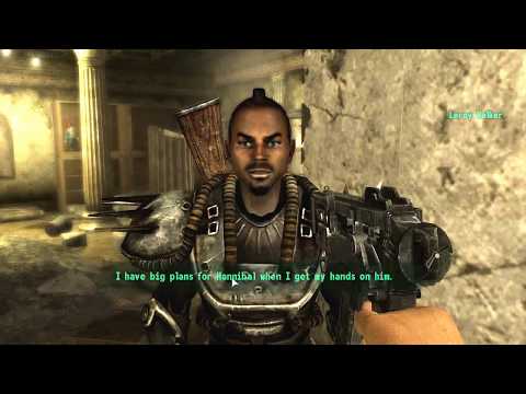 Fallout 3 (modded) Killing the Slaver with 4 mines under the Lincoln Memorial