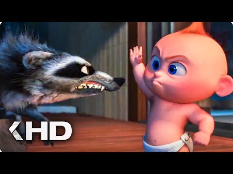 Jack Jack vs Raccoon Fight Scene - Incredibles 2 (2018)