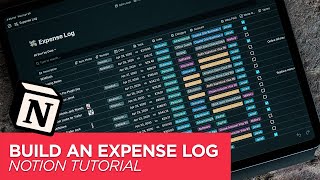  - How To Create an Expense Tracker Log in Notion - Notion Tutorial