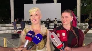 Këngë e valle në Pogradec / Ansambli shtetëror, koncert në odeonin e qytetit