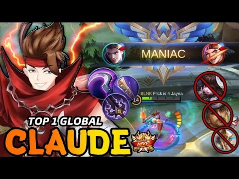 MANIAC!!! CLAUDE BEST BUILD 2021 ~~ TOP 1 GLOBAL CLQUDE $16 BUILD ~ CLAUDE GAMEPLAY MOBILE LEGENDS